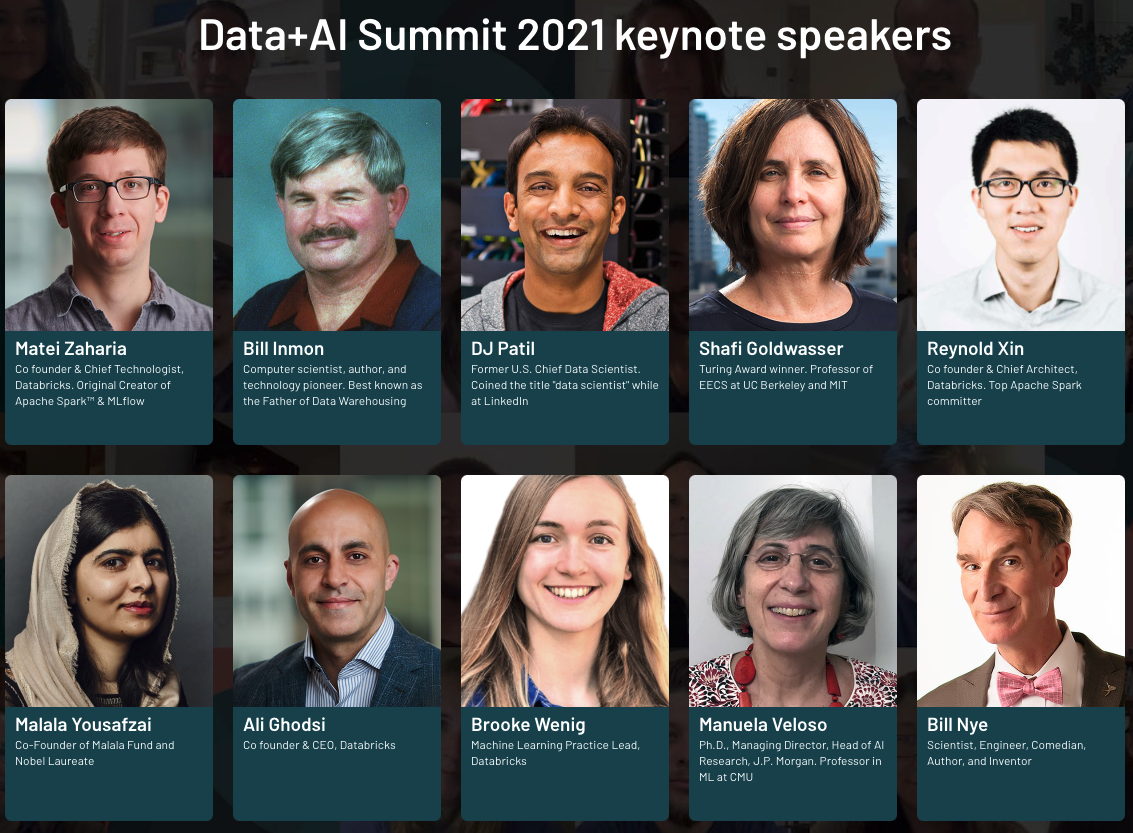 Data + AI Summit keynote speakers - Unravel Data sponsor