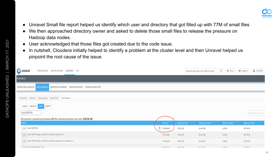 84.51-Unravel Data Small files