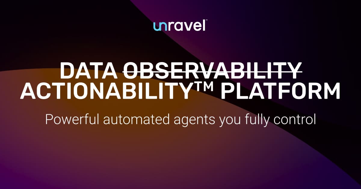 Unravel Data, the trusted data observability platform for enterprises.